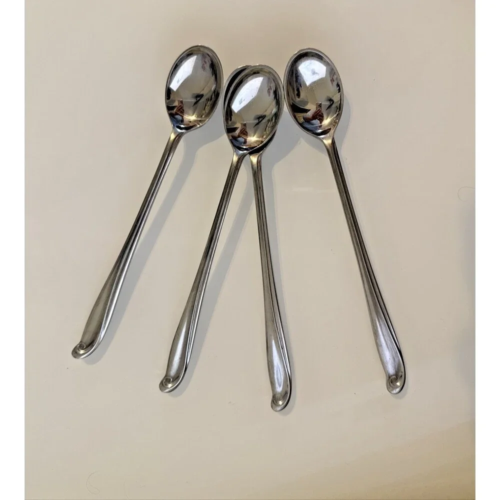 Estate PRINCESS JAN Solid Stainless Japan Glossy Silverware Flatware IceTea Set